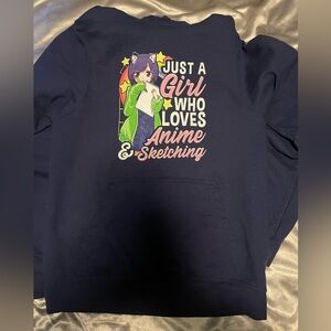 Just a girl who loves anime & sketching hoodie